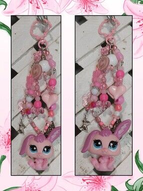 Littlest Pet Shop Pink Bunny Bagcharm
